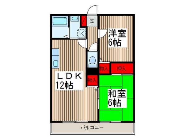 フレンズハイツＢ棟の物件間取画像